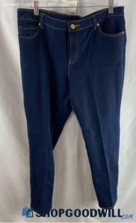 Michael Kors Women's Dark Wash Blue Skinny Jeans - Sz 14