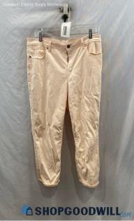 Chico's Women's Pale Pink Cropped Skinny Pants - Sz 10