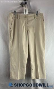 Nike Golf Women's Beige Cropped Performance Tech Pants - Sz 8