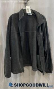 Columbia Men's Charcoal Fleece Jacket Sz M