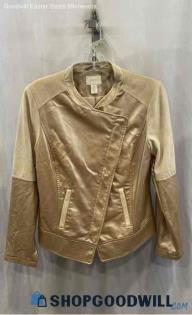 Chico's Women's Tan Full Zip Coat - Sz S