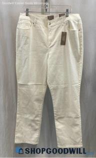 Chico's Women's White Slim Straight Jeans - Sz XL