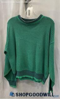 VTG Winona Knits Men's Green/Navy Sweater Sz L