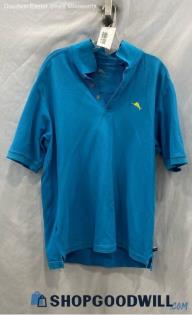 Tommy Bahama Men's Blue Polo Shirt - Sz L