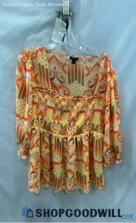 Torrid Women's Orange Ruffle Top - Sz 1