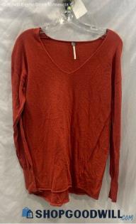 Free People Women's Red Long Sleeve - Sz S