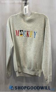 Mickey & Co. Unisex Grey Multicolor Crew Neck Sweater - Sz S