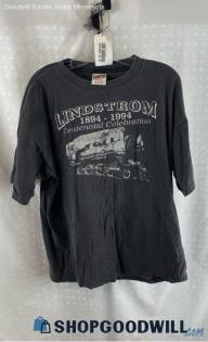 Lindstrom Men's VTG 1994 Gray Centennial Celebration Graphic T-Shirt - Sz XL