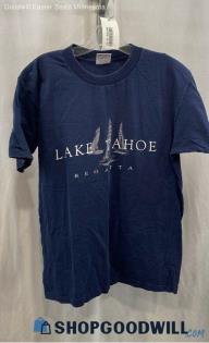 Lake Tahoe Men's Navy T-Shirt - Sz L