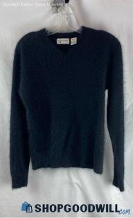 Reflections by Spiegel Women's Black Rabbit Hair Fuzzy Knit Sweater - Sz M