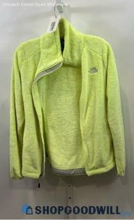 The North Face Women's Neon Yellow Full Zip Fleece Sweatshirt - Sz PS