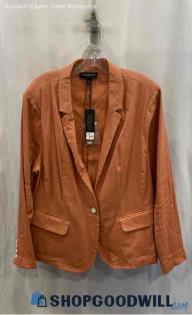 NWT Lane Bryant Women's Orange Linen Blazer - Sz 20