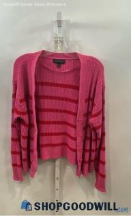 Lane Bryant Women's Pink/Red Knitted Cardigan - Sz 14