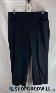 Chico's Women's Black Pull-On Straight Capri Pants - Sz 12