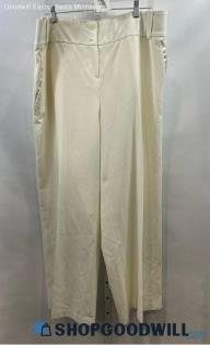 Lane Bryant Women's Cream White Wide Leg Ankle Dress Pants - Sz 16R