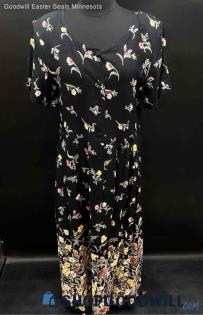 Notations Clothing Company Women's Black Floral Dress - Sz M