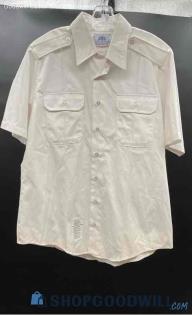 B) DSCP Men's White SS Shirt x - Sz 17.5