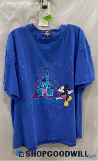 Disney Women's Blue Mickey Mouse Graphic Pullover Tee - Sz OS