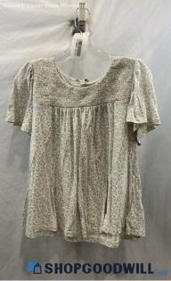 Lucky Brand Women's White & Blue Casual Dress - Sz L