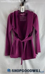 Lucky Brand Women's Purple Belted Lightweight Sweater - Sz M