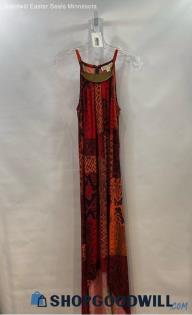 NWT Michael Kors Women's Sun Dress Red, Orange & Black Casual Dress - Sz XS