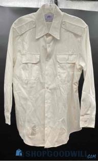 A) DSCP Men's White LS Shirt - Sz 32/33