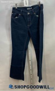 Chico's Women's Blue Dark Washed Wide Leg Jeans - Sz 4S