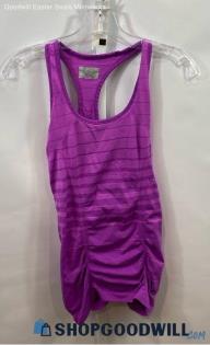 Athleta Women's Magenta Striped Racerback Lightweight Tank Top - Sz S