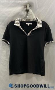 Chico's Women's Blak/White Pullover Blouse - Sz M