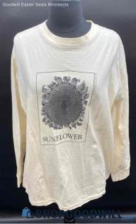 Oneita Power-T LS Ivory T-Shirt - Sz L