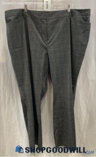 Lane Bryant Women's Gray Plaid Dress Pants Sz 28