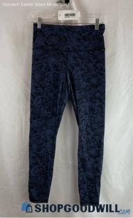 Athleta Women's Navy/Black Patterned Leggings - Sz M