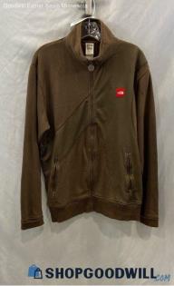 The North Face Men's Brown Fleece Full Zip Sweater - Sz L