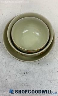 3 pc 1940s Halls Superior Serving Bowls