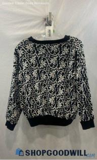 Spice Of Life Women's Black & White Sweater - Sz M