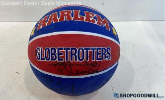 Spalding Red & Blue Team Signed Harlem Globetrotters Basketball