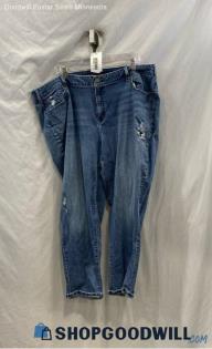 Lane Bryant Women's Blue Distressed Jeans - Sz 24