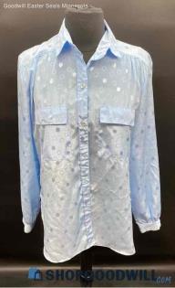 AR House Light Blue Women's LS Blouse - Sz M