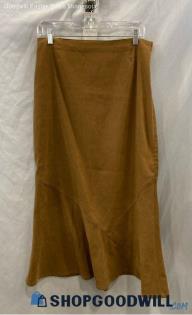 White Stag Women's Brown Suede Straight Skirt - Sz 8