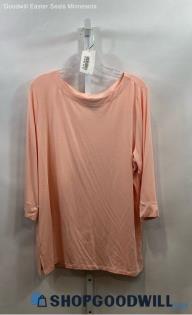 Chico's Women's Light Pink 3/4 Sleeve Lightweight Shirt - Sz XL