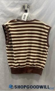 Liz Claiborne Women's Yellow & Brown Stripe Casual Dress - Sz M