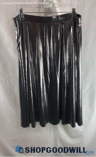 Torrid Women's Metallic Gray Shiny Skirt - Sz 1X