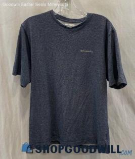 Columbia Men's Heather Navy T-Shirt - Sz L