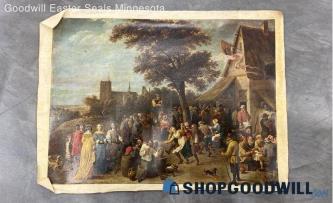 "Village Fete" David Teniers The Younger Feast Peasant Life Hand Varnished Print