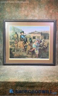 "Yes Ma'am" Bob Byerley Signed Old West Cowboy American Frontier COA Print PUO