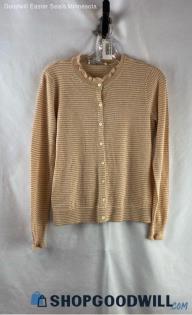 LOFT Women's Copper Knit Long Sleeve Button Up Shirt - Sz S