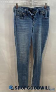 True Religion Women's Blue Medium Washed Mid-Rise Skinny Jeans - Sz 26