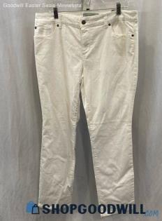 Chico's Women's White Slim Leg Jeans - Sz 12