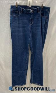 Chico's Women's Blue Straight Legged Jeans - Sz 14