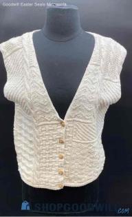 Casual Clothing Company Women's Ivory Knit Vest - Sz OS